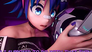 Cute 3d animated teen accepts a task from her viewers to ride a tremendous black cock