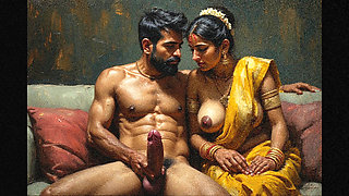 Girlfriend shared her boyfriend to her two of her bestfriend as she was watching them fuck