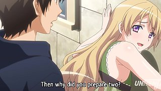 Hot hentai with a horny blonde fucking with her boyfriend in a park
