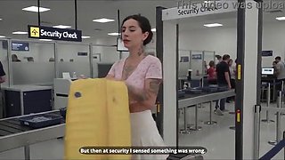 Airport security didn't go as planned and concluded with Harsh Ass fucking bang-out with an worker. You should have read the flight rules. [AI-Modified]