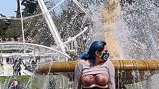 outdoor fountains exposed bra