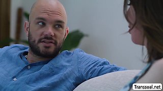 Tempting Tgirl Gracie Jane booty-fucked by her pal