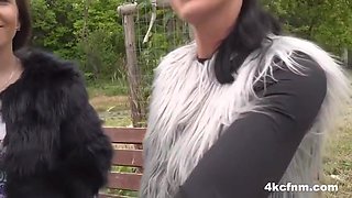 Linda Ross, Lenna Ross And Linda Caprice - Two Vixens Wild Outdoor Romp