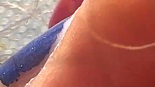 Amateur Hairy Girl Mastubates in Closeup with Huge Clit