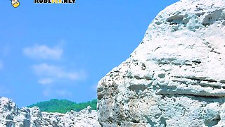 Energetic young nudist chicks secretly filmed having fun