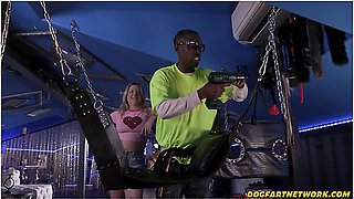 [I'm Into Cock], Horny Blonde Seduces Handyman In Swinger Dungeon - DogfartNetwork