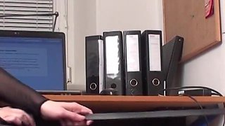 Office Foot Slave of Mature Lady