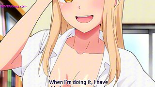 Shy couple fears being caught as he goes all in - HENTAI ENG