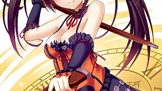 Kurumi, edging handjob, anime joi