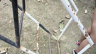Desi Indian Girl Fucked Hard in Garden by Ex Boyfriend - Rough Outdoor Sex with Big Tits and Moaning