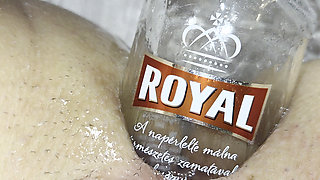Extreme Anal Insertion with a Bottle Close up