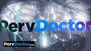 Pervdoctor - sumptuous dark haired babe heads for a routine check-up, but gets off the hook treatment instead