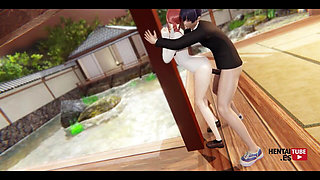 Chainsaw Man Hentai - Aki Fucks Makima While She's Clinging to the Column of Her House.