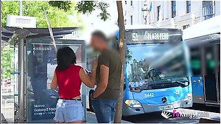 Picking Up Random Guys! Its Time For Kissing Sandra On The Street Again