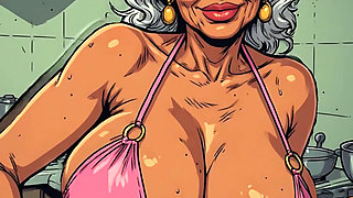 Bikini Old Babes 3D Ai Art
