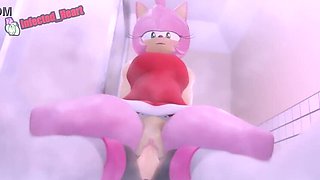 Futa Rouge Gets Fucked Hard by Amy - Blowjob & Creampie Action