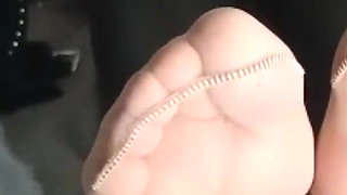 Nylon Feet Jerk off Instructions Cum on My Feet Now!