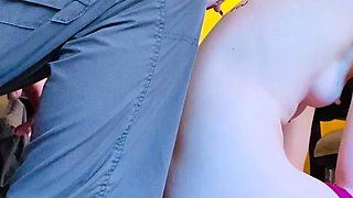 Big tit blonde amateur MILF seduced by a taxi