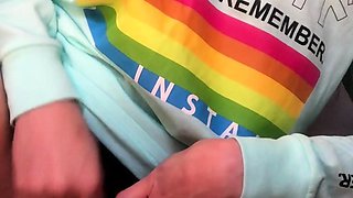Erotic solo masturbation with teen brunette