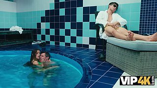 Vip4k. sex in the pool is the finest way to handsome down