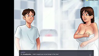 Intense Sex with Stepmom in the Shower Dubbed