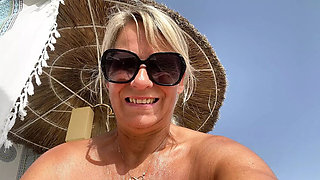 SweetSusi Pissing 3 Times Outdoor - Dirty MILF Solo Masturbation