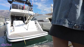 Romantic walk with remote controled vibrator in my pussy