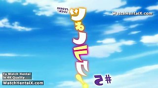 Anime Hentai Girlfriend with Big Natural Tits Gives Blowjob and Takes Hardcore Doggystyle Creampie