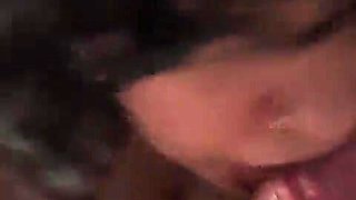 Real Duo Homemade Oral job! Ahegao Facial cumshot