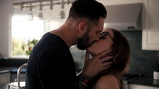 Hot red head pornstar Katie Kush gets her old pussy licked & fucked by her young lover, Quinton James