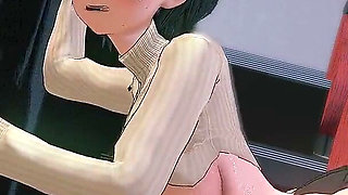 Kanojo, Okarishimasu - Boyfriend Dozes off so Ruka Gets Pounded and Creampied by Another Guy - 3D Hentai Animations