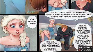 Teen's Shaved Pussy Gets Tricked by Boyfriend for Anal Sex in Frozen Parody