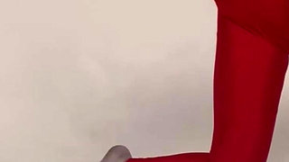 teasing yoga long legs