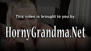 Old gran gets creampied after riding