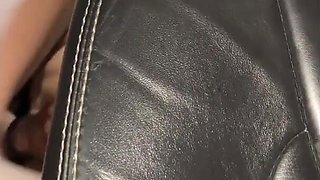 Slutty blonde wife fucks with my friend while I'm driving a car