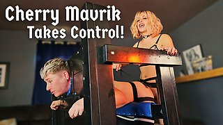 Bondage and Backshots - TS MtF Femdom Cherry Mavrik Takes Control! T4T Domination Pillory Bondage