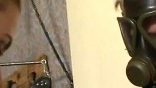 Masked man big cock pinching humiliating