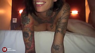Nathalie Hardcore Gets Her Tattooed Pussy Filled With Cum