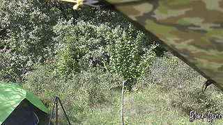 Risky Camping Blowjob While Nobody Sees
