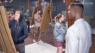 Unfaithful Wife Amanda Cheats on her Boring Hubby with BBC Artist (3D Sexgame)