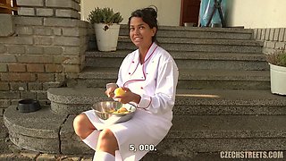 Czech Streets 115: Cook with Huge Tits and Mega Clit