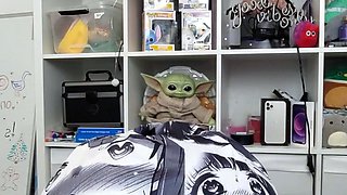 Amateur young teen solo masturbation on her livingroom