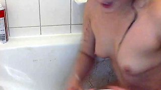 Kinky moist taco brunette anal toy play during masturbating