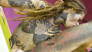 Ceci Milkymouzz Deepthroats and Takes Papi's Long Cock Into Her Pierced Pussy