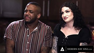 Married Man Cheats In Bisexual Threesome! Anal Creampie With Lydia Black And Mason Lear