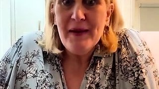 Big Boobed Blonde Masturbates With A Dildo In The Bathroom