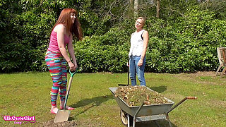 Naughty Garden Girls Stripped and Humiliated by Boss