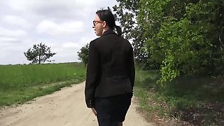 Homemade MILF Golden Shower Piss Outdoor with Stockings