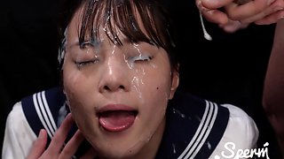 Aya Hot Asian Teen Bukkake Scene