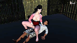Newly Married Housewife Fucked Hard by Stranger Outdoors - Public Cheating Creampie